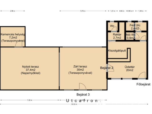 Bejáratott vendéglátóegység, felszereléssel együtt eladó!
