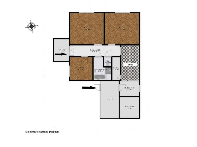 Sarkadon 2+fél szobás családi ház nagy telekkel