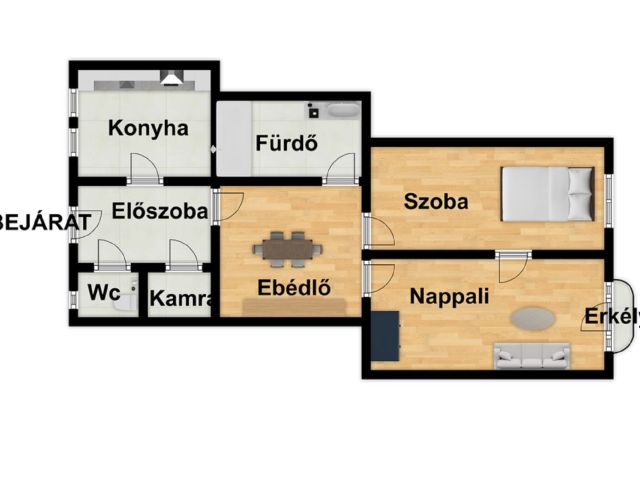 Erkélyes lakás a Rákóczi úton!