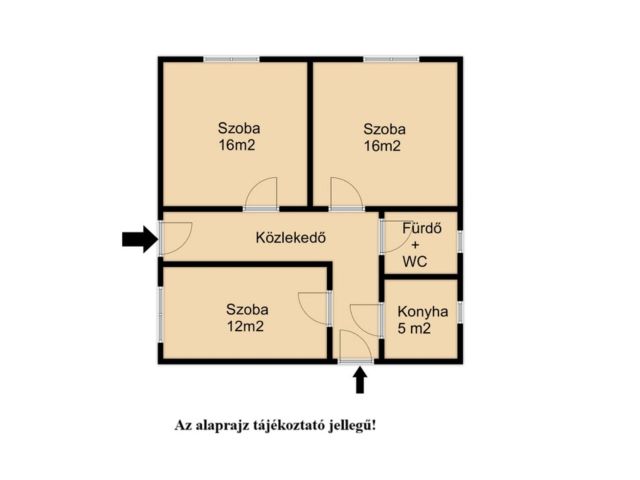 Beton alapú tégla ház Kunágotán.