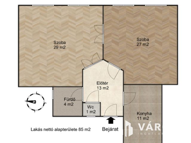Jó állapotú magasföldszinti lakás az Urániánál!